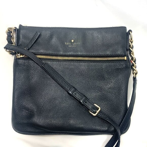 Kate Spade Cobble Hill Ellen Crossbody Bag - Black Pebble Grain Leather PXRU2233 - Picture 11 of 12